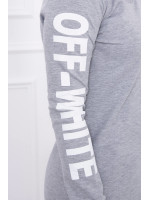 Kasdienė suknelė su užrašu (Pilka)