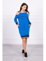 Suknelė su užrašu „Tres Chic“ (Mėlyna)