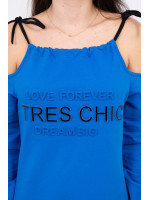 Suknelė su užrašu „Tres Chic“ (Mėlyna)