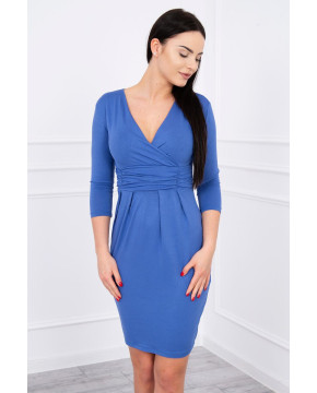 Suknelė su 3/4 rankovėmis nėščiosioms (Mėlyna) Suknelė su 3/4 rankovėmis nėščiosioms (Mėlyna)
