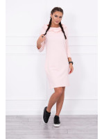 Suknelė su gobtuvu ir kišenėmis (Šviesiai) (Rožinė)