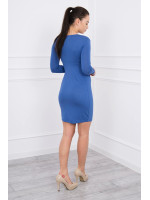 Suknelė su V formos iškirpte (Mėlyna)