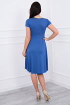 Suknelė su lengvai aptemta zona po krūtine nėščiosioms (Mėlyna)