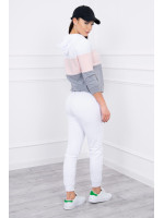 Dviejų dalių kostiumėlis (Balta su šviesiai rožine)