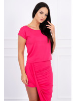 Proginė asimetriška suknelė (Fuksijos spalvos)
