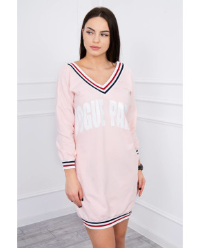 Suknelė su iškirpte Paris (Šviesiai) (Rožinė) Suknelė su iškirpte Paris (Šviesiai) (Rožinė)