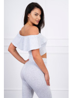 Kostiumėlis su atvirais pečiais (Šviesi) (Pilka)