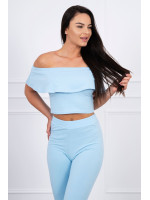 Kostiumėlis su atvirais pečiais (Mėlyna)