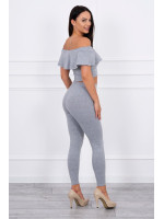 Kostiumėlis su atvirais pečiais (Pilka)