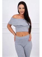 Kostiumėlis su atvirais pečiais (Pilka)