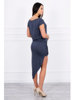 Proginė asimetriška suknelė (Grafito spalvos)