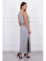 Boho suknele su petnešėlėmis (Pilka)