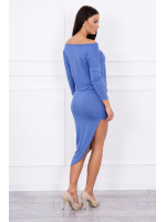 Asimetriška suknelė, 3/4rankovės (Mėlyna)