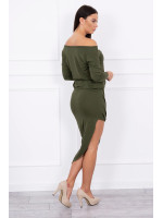 Asimetriška suknelė, 3/4rankovės (Khaki)