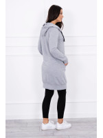 Bliuzonas su gobtuvu ir užtrauktuku (Pilkas)