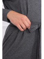 Suknelė su surišamu juosmeniu (Grafito) (Švelnios spalvos)