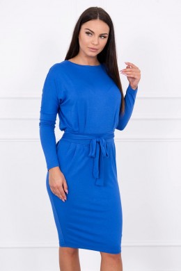 Suknelė su surišamu juosmeniu (Mėlyna)