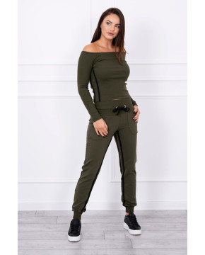 Kostiumėlis su dvigubomis juostomis (Khaki) Kostiumėlis su dvigubomis juostomis (Khaki)