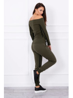 Kostiumėlis su dvigubomis juostomis (Khaki)