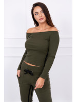 Kostiumėlis su dvigubomis juostomis (Khaki)