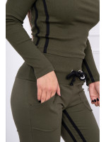 Kostiumėlis su dvigubomis juostomis (Khaki)