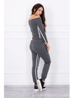 Kostiumėlis su dvigubomis juostomis (Grafito)