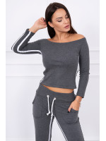 Kostiumėlis su dvigubomis juostomis (Grafito)