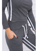 Kostiumėlis su dvigubomis juostomis (Grafito)