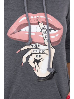 Suknelė su spalvinga aplikacija (Grafito)