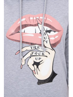 Suknelė su spalvinga aplikacija (Pilka)