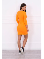 Aptempta suknelė su iškirpte (Oranžinė) (Neoninė)