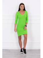 Aptempta suknelė su iškirpte (Žalia Neoninė)