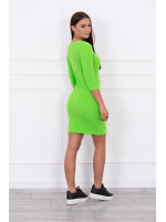 Aptempta suknelė su iškirpte (Žalia Neoninė)