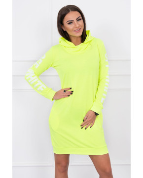 Suknelė su užrašu (Geltona neoninė)