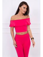 Kostiumėlis su atvirais pečiais (Avietinė)