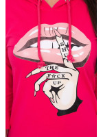 Suknelė su spalvinga aplikacija (Fuksijos)