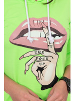 Suknelė su spalvinga aplikacija (Žalia) (Neoninė)