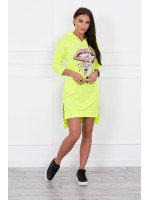 Suknelė su spalvinga aplikacija (Geltona) (Neoninė)