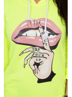 Suknelė su spalvinga aplikacija (Geltona) (Neoninė)