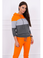 Dviejų dalių kostiumėlis (Oranžinė su pilka)