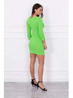 Suknelė su iškirpte ir su sagutėm (Žalia)