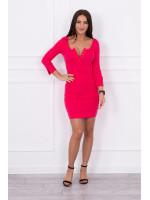 Suknelė su iškirpte ir su sagutėm (Fuksijos)