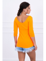 Apvalios iškirptės palaidinė (Oranžinė) (Neoninė)