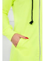 Ilgas megztukas su gobtuvu (Geltona) (Neoninė)