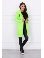 Ilgas megztukas su gobtuvu (Žalia) (Neoninė)