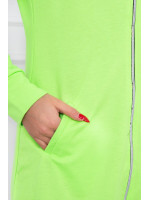 Ilgas megztukas su gobtuvu (Žalia) (Neoninė)