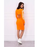 Suknelė su užrašu ,,Ragged" (Oranžinės neoninės spalvos)
