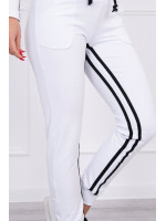 Kostiumėlis su dvigubomis juostomis (Balta)