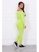 Kostiumėlis su dvigubomis juostomis (Žalia)