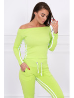 Kostiumėlis su dvigubomis juostomis (Žalia)